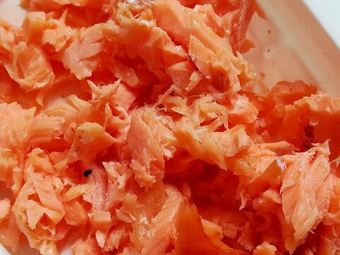 レンジでかんたん♪手作り鮭フレーク♪昆布茶風味